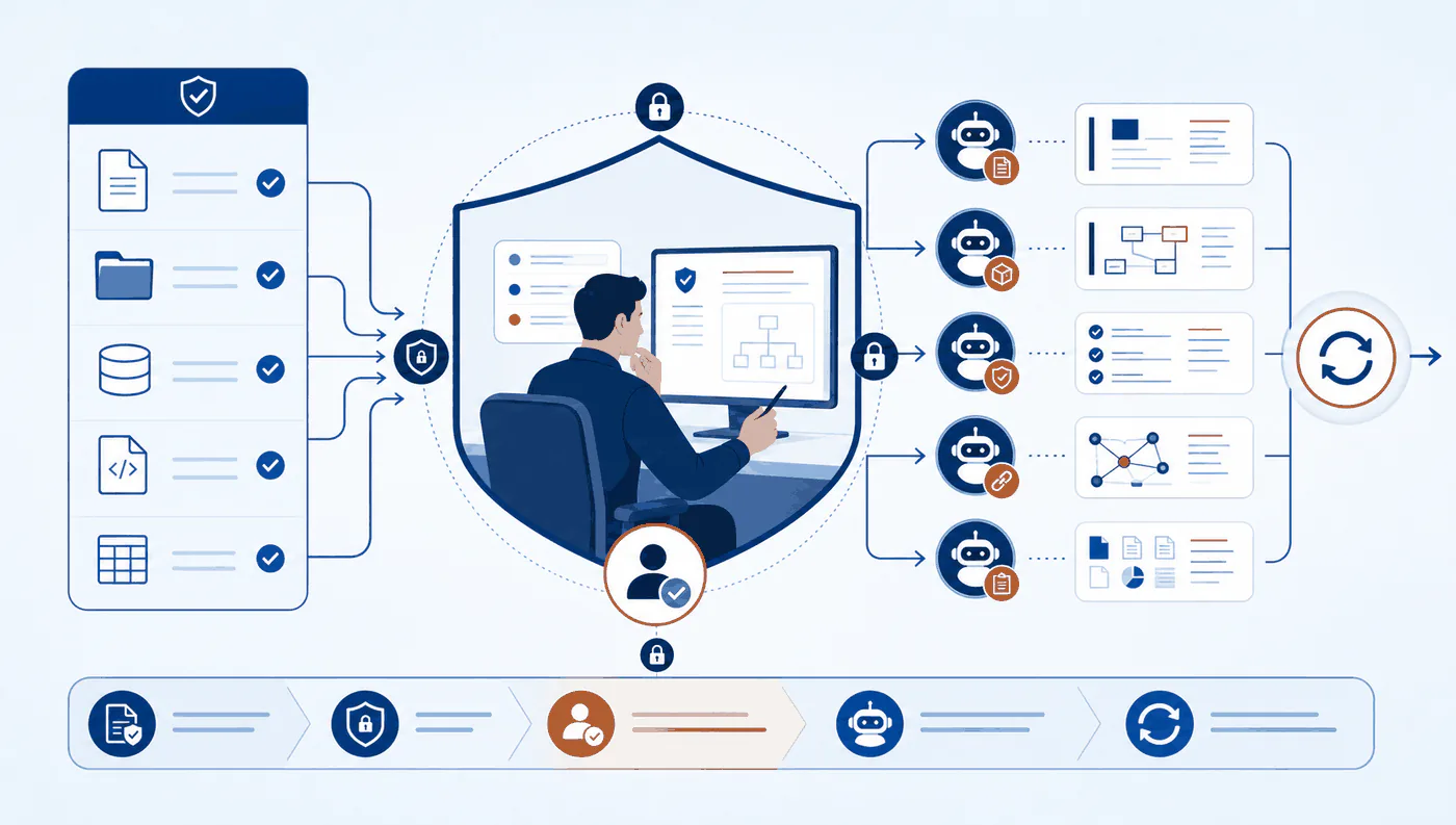 Specialist engineering agents producing traceable outcomes for human approval